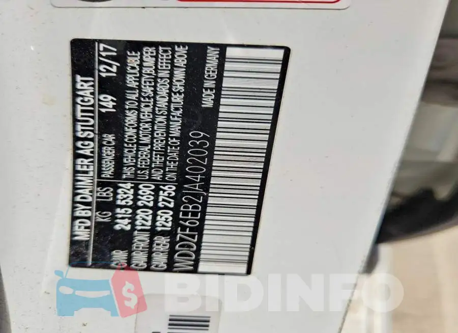 WDDZF6EB2JA402039 Photo# 12