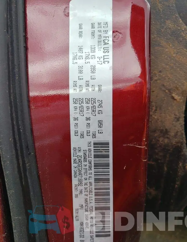 2C4RDGEGXHR716092 Photo# 13