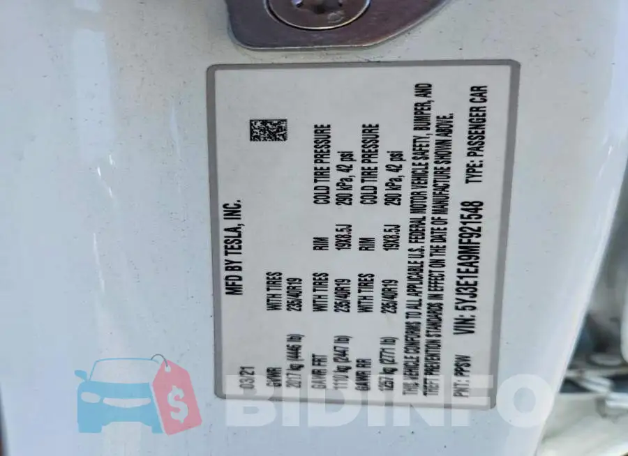 5YJ3E1EA9MF921548 Photo# 12
