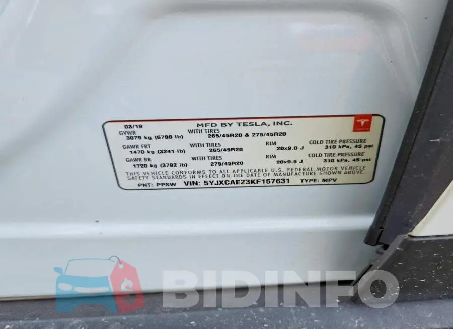 5YJXCAE23KF157631 Photo# 14
