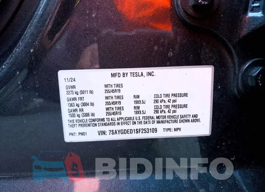7SAYGDED1SF253109 Photo# 13