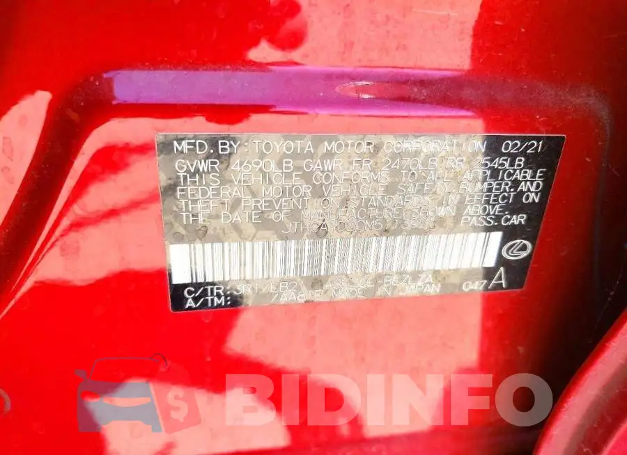 JTHCA1D20M5113921 Photo# 12