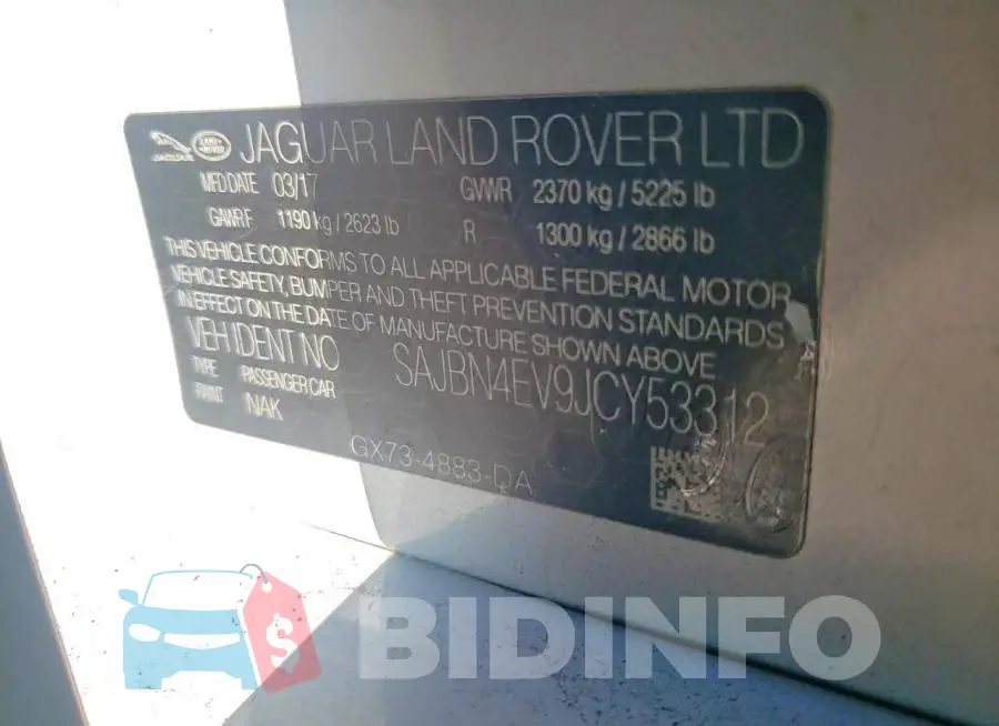SAJBN4EV9JCY53312 Photo# 12