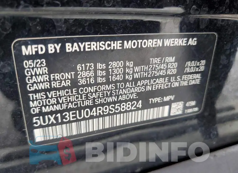 5UX13EU04R9S58824 Photo# 13