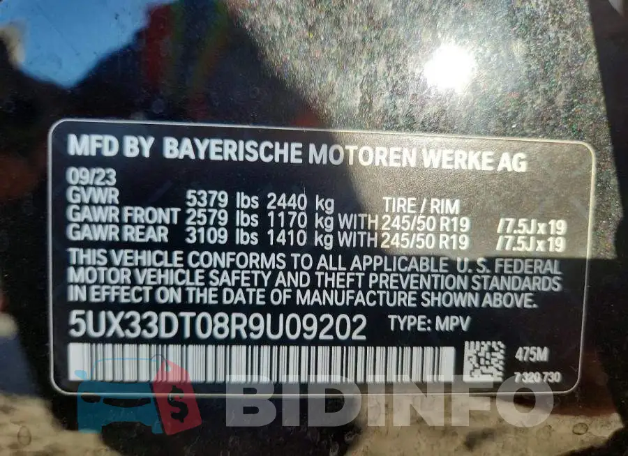 5UX33DT08R9U09202 Photo# 14