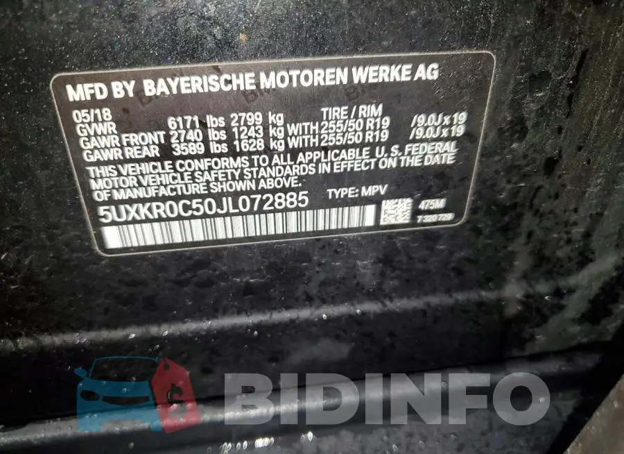 5UXKR0C50JL072885 Photo# 13