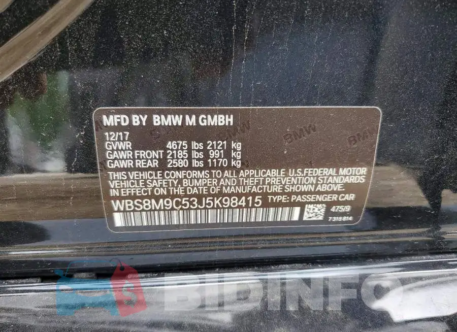 WBS8M9C53J5K98415 Photo# 12