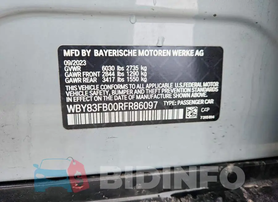 WBY83FB00RFR86097 Photo# 12