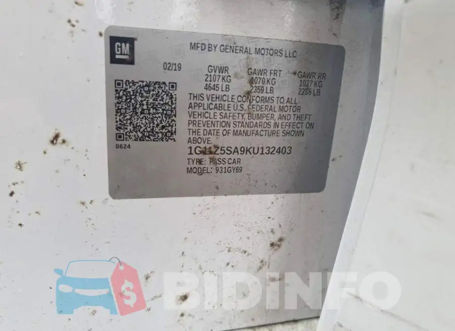 1G11Z5SA9KU132403 Photo# 12