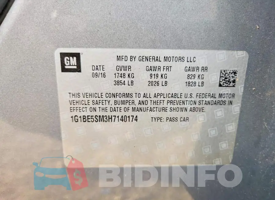 1G1BE5SM3H7140174 Photo# 13