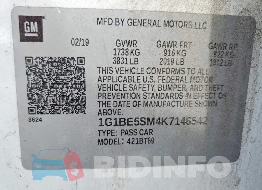 1G1BE5SM4K7146542 Photo# 12