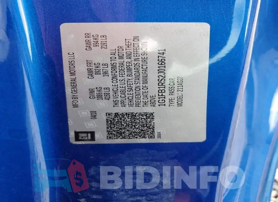1G1FB1RS2J0166741 Photo# 12
