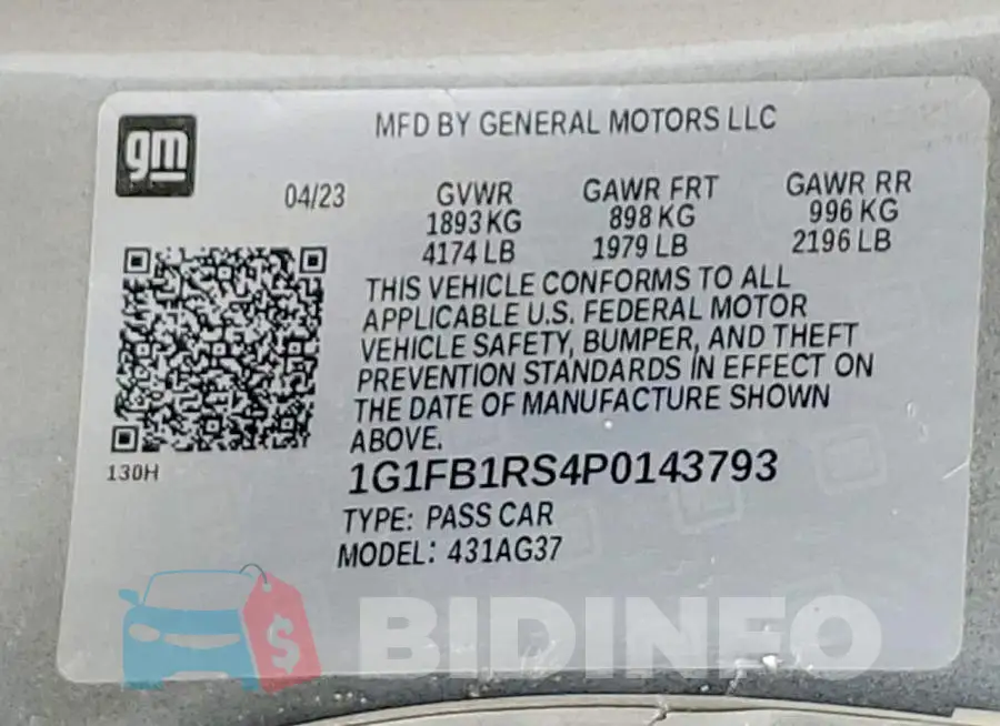 1G1FB1RS4P0143793 Photo# 12