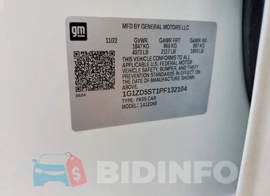 1G1ZD5ST1PF132104 Photo# 12