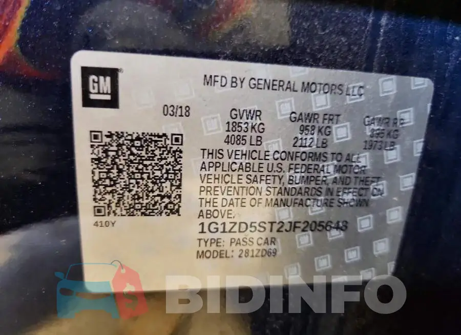 1G1ZD5ST2JF205648 Photo# 13