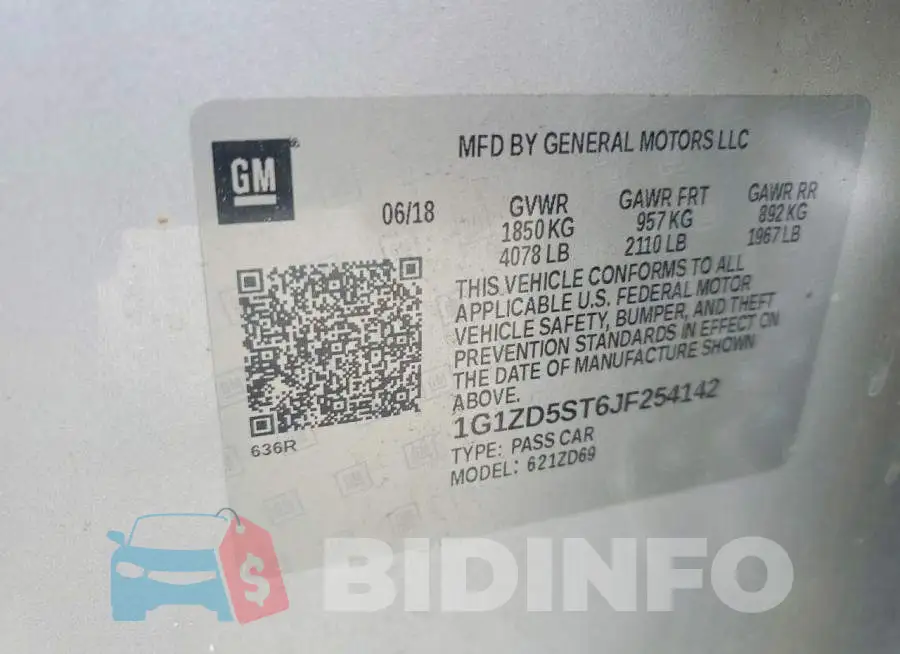 1G1ZD5ST6JF254142 Photo# 12