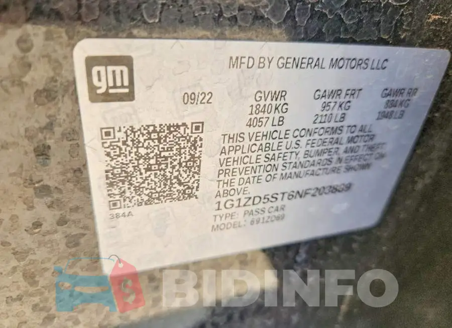 1G1ZD5ST6NF203889 Photo# 12