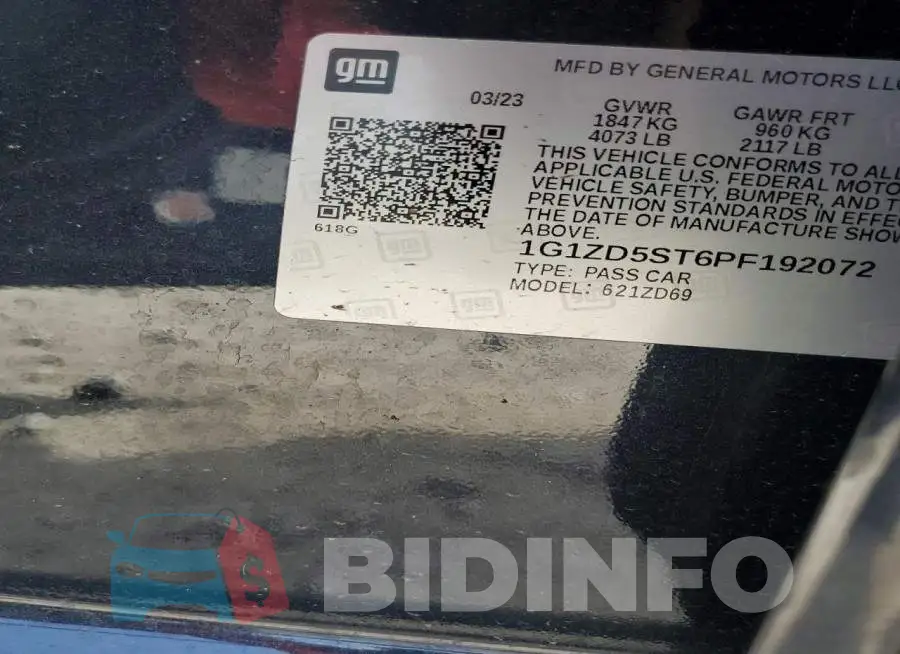 1G1ZD5ST6PF192072 Photo# 12