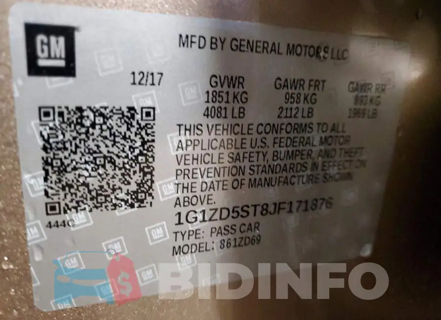 1G1ZD5ST8JF171876 Photo# 12
