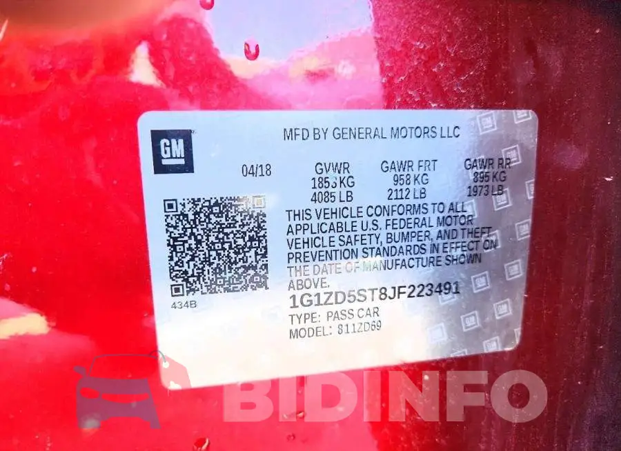 1G1ZD5ST8JF223491 Photo# 12