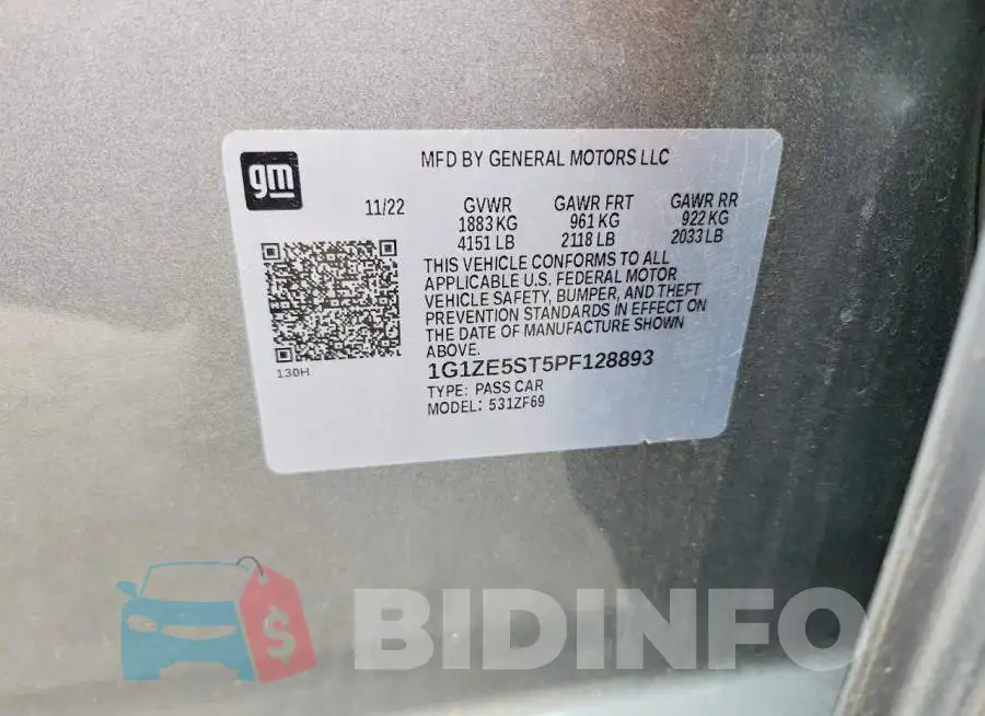 1G1ZE5ST5PF128893 Photo# 12