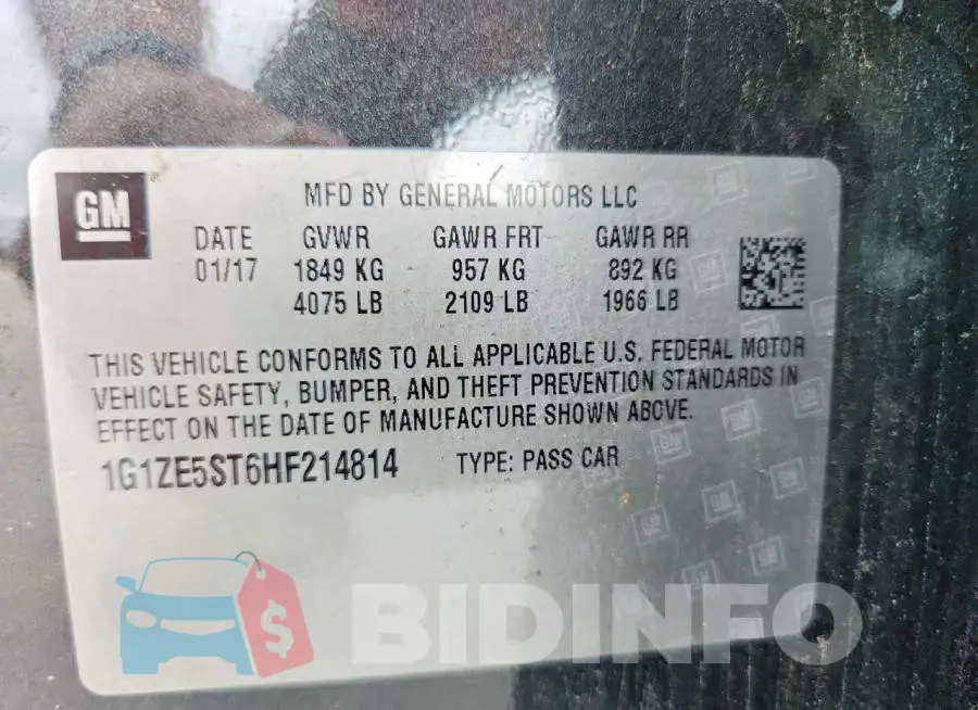 1G1ZE5ST6HF214814 Photo# 12