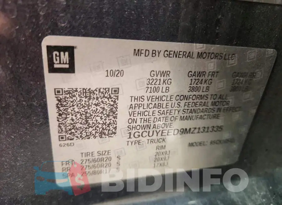 1GCUYEED9MZ131335 Photo# 13