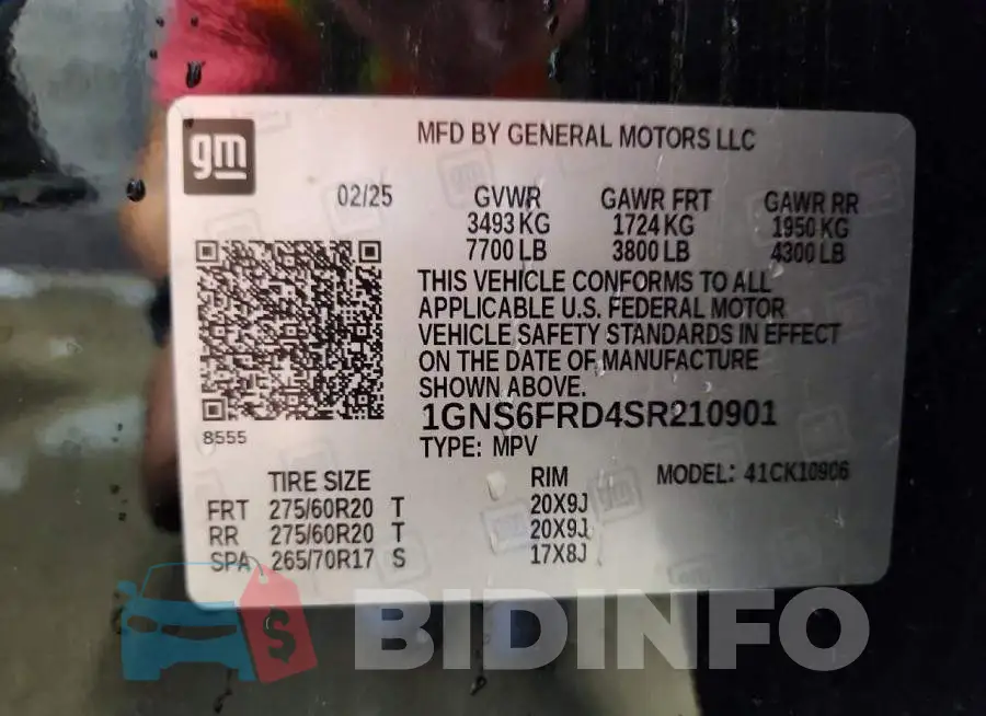 1GNS6FRD4SR210901 Photo# 13
