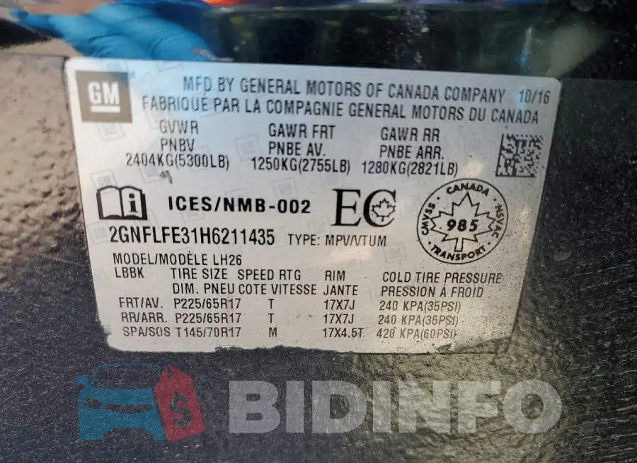 2GNFLFE31H6211435 Photo# 13