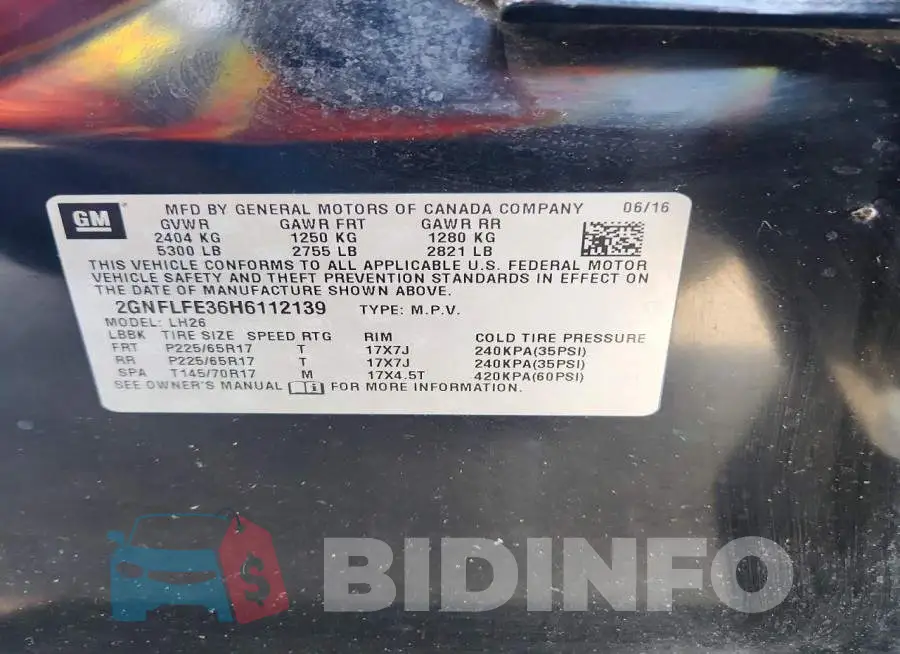 2GNFLFE36H6112139 Photo# 14
