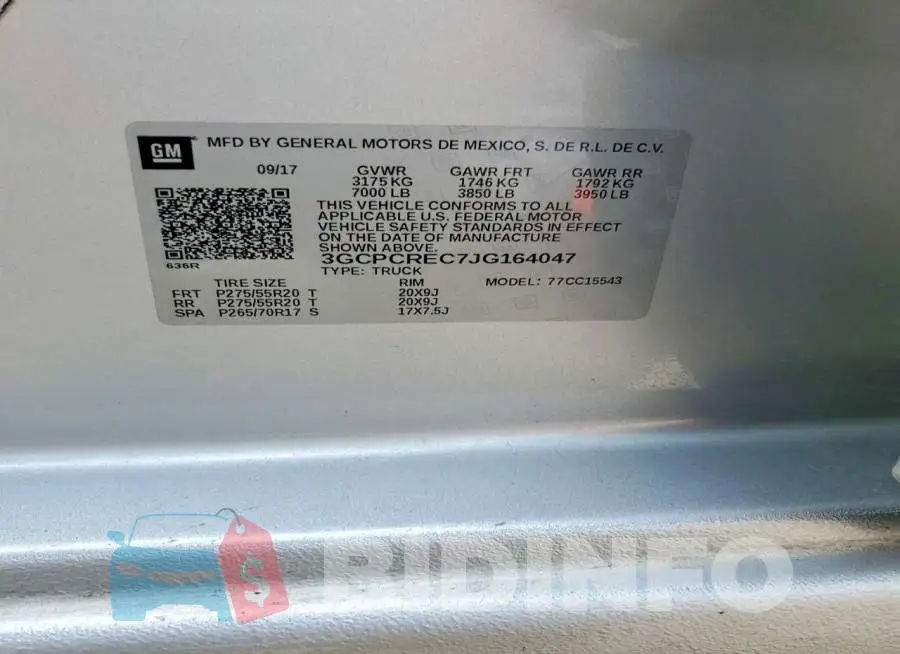 3GCPCREC7JG164047 Photo# 12