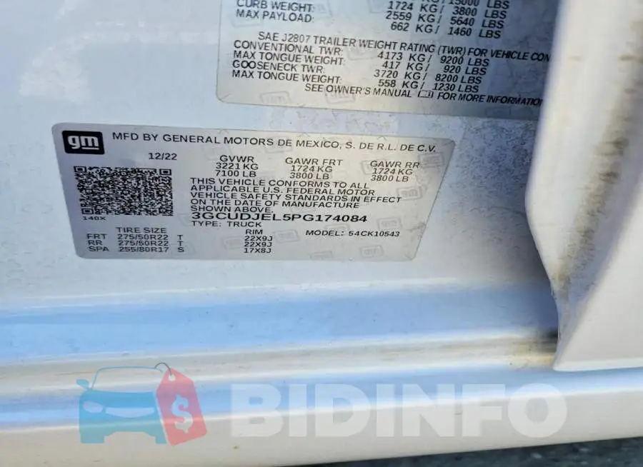 3GCUDJEL5PG174084 Photo# 12