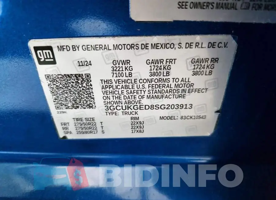 3GCUKGED8SG203913 Photo# 12