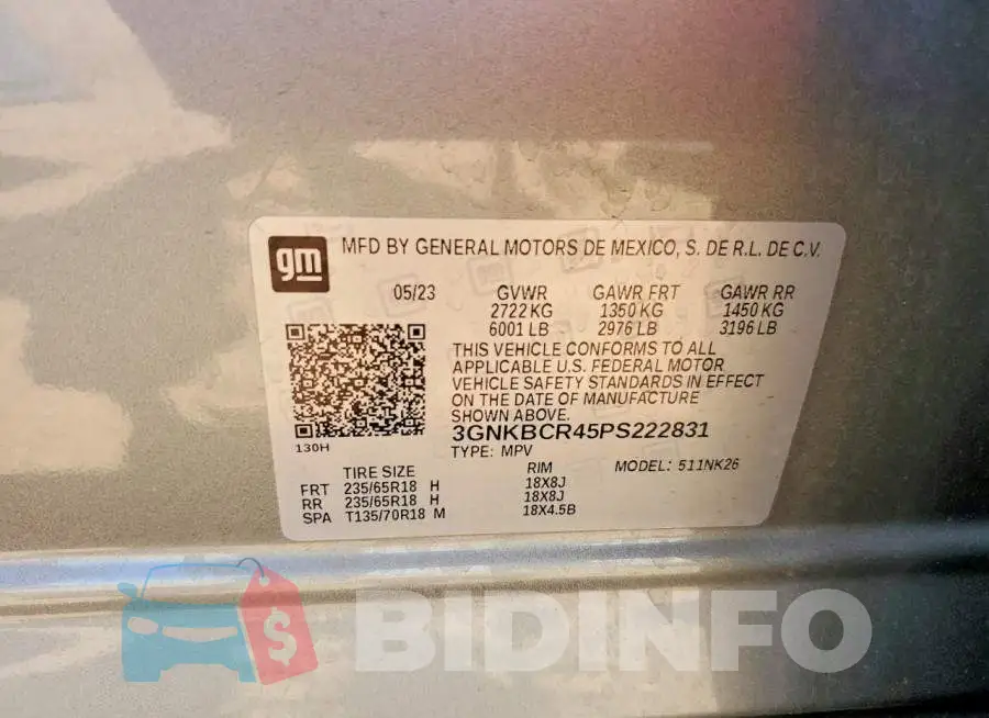 3GNKBCR45PS222831 Photo# 12