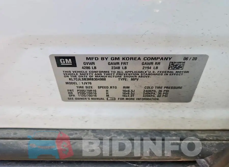 KL7CJLSB3MB304988 Photo# 13