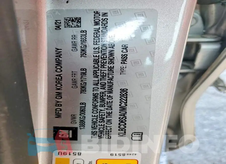 KL8CD6SA0MC222836 Photo# 12
