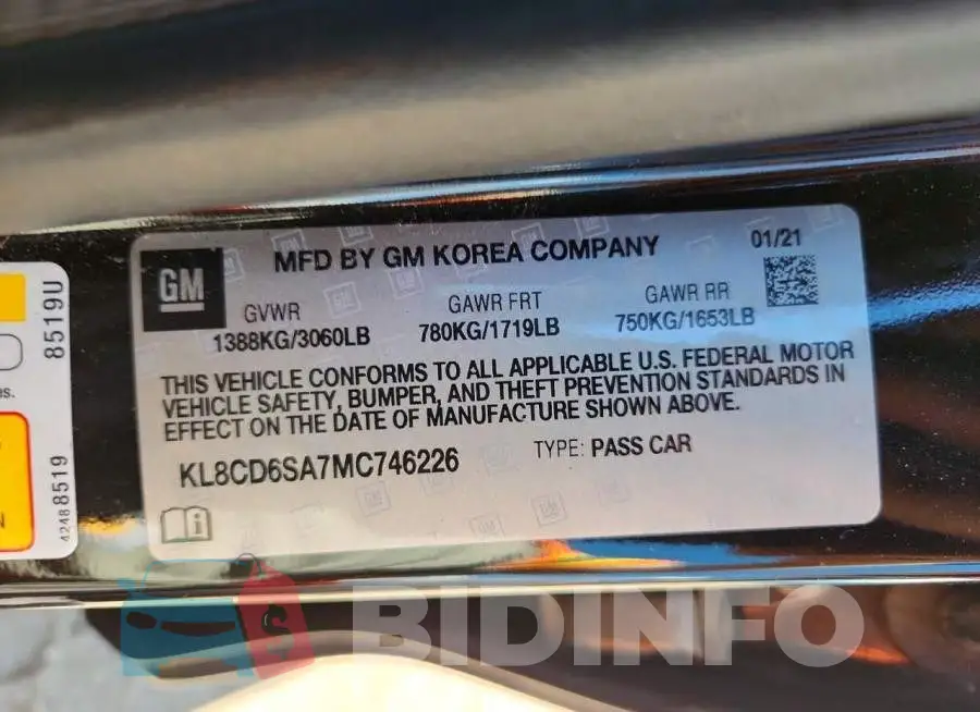 KL8CD6SA7MC746226 Photo# 12