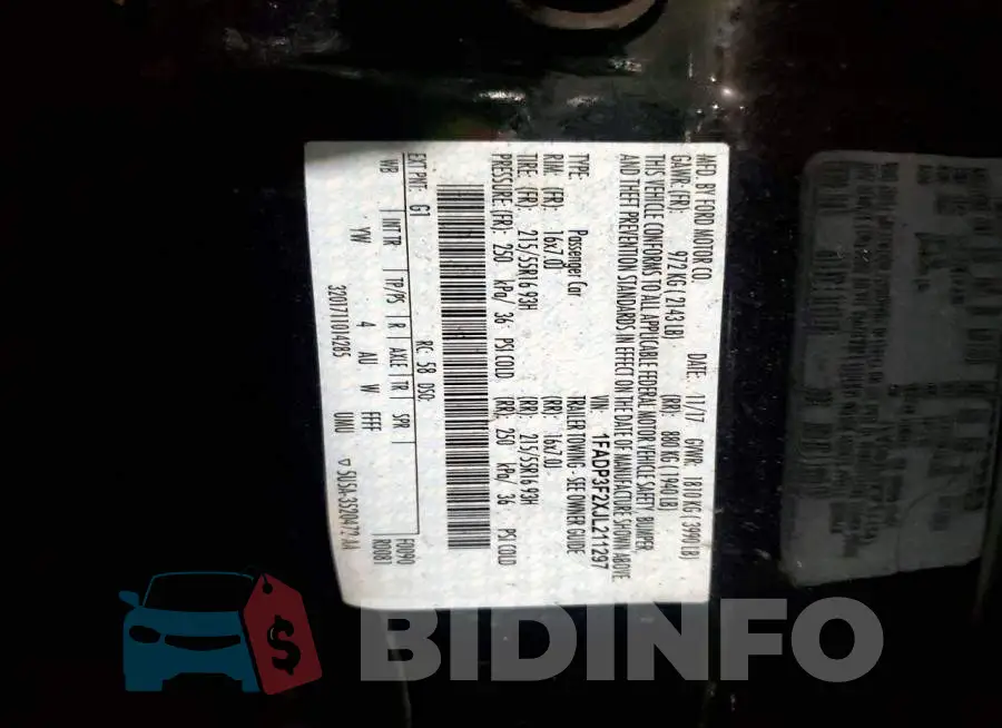1FADP3F2XJL211297 Photo# 12