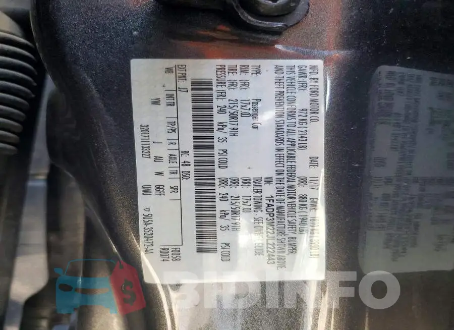 1FADP3M22JL222443 Photo# 13