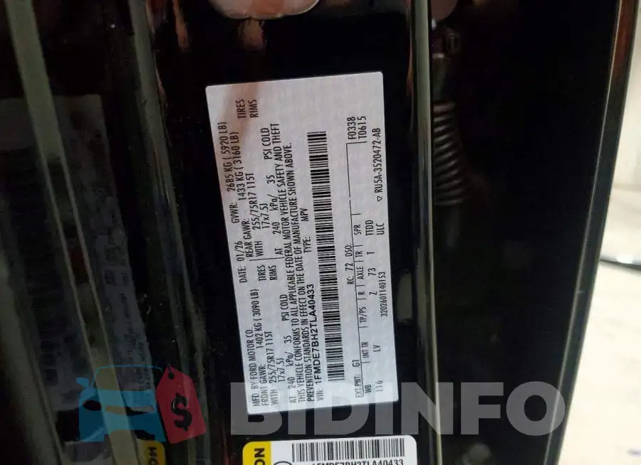 1FMDE7BH2TLA40433 Photo# 12