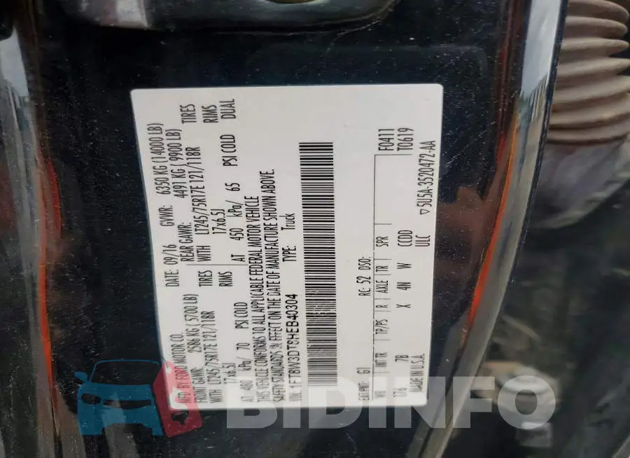 1FT8W3DT8HEB40304 Photo# 12