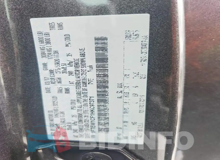 1FTEW1CF1HKC97371 Photo# 12