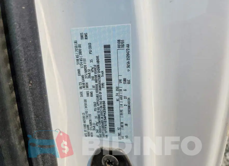 1FTFX1E54PKE95950 Photo# 12