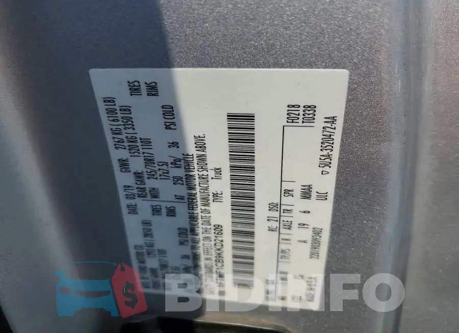 1FTMF1CB9KKD21609 Photo# 12