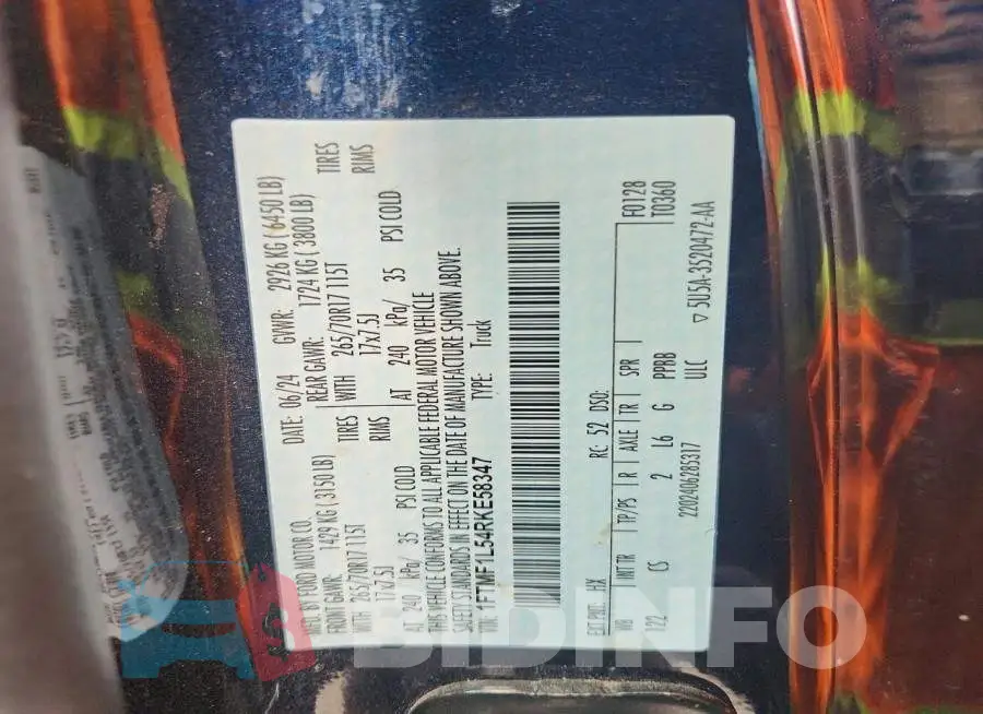1FTMF1L54RKE58347 Photo# 12