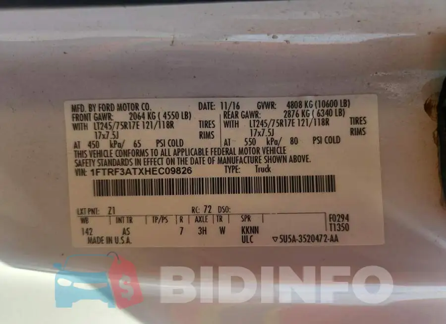 1FTRF3ATXHEC09826 Photo# 12