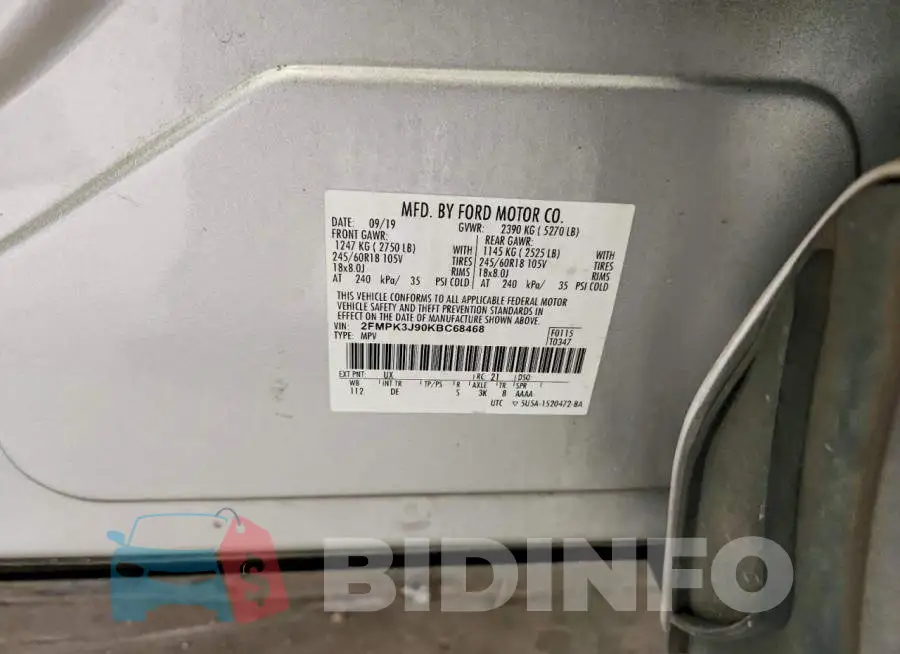 2FMPK3J90KBC68468 Photo# 14