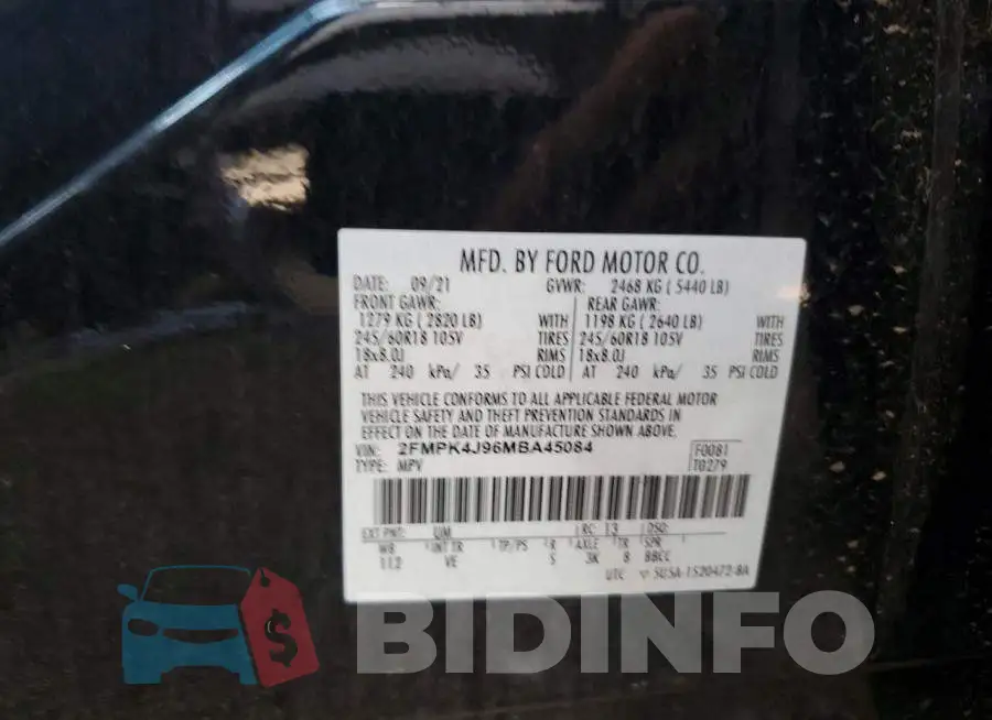 2FMPK4J96MBA45084 Photo# 14