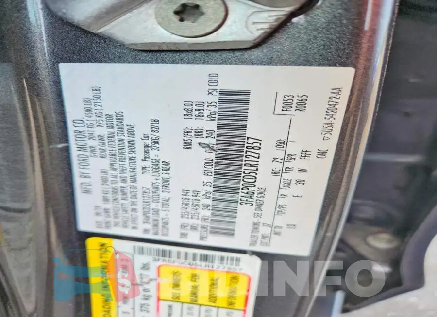 3FA6P0CD5LR127857 Photo# 12