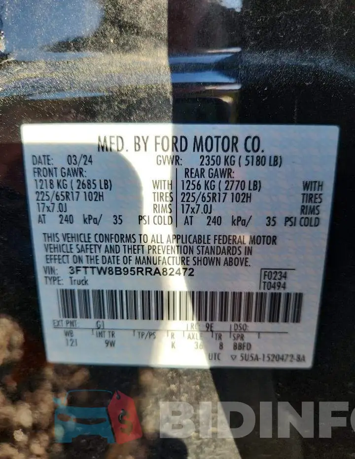 3FTTW8B95RRA82472 Photo# 13